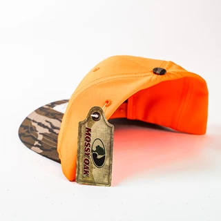 Hawks Motorsports Hunter Orange & Camo Leather Patch Snapback | Richardson 880 (HAWKSCAMOHAT)
