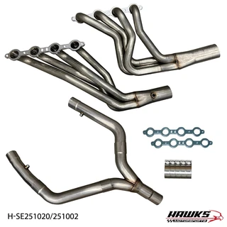 Complete 1 7/8-inch longtube headers and off-road Y-pipe package for 1998–2002 LS1 Camaro and Firebird applications, SKU H-SE251020.