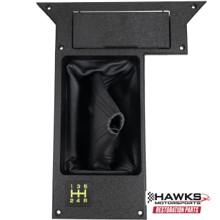 Hawks Restoration Parts 90925SPMSP five-speed manual shifter plate for a 1990-1992 Chevrolet Camaro