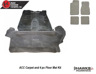 93-2002 Camaro Coupe Complete Carpet Set w/ Console Split, Mass Backing (Factory Style) & Floor Mats