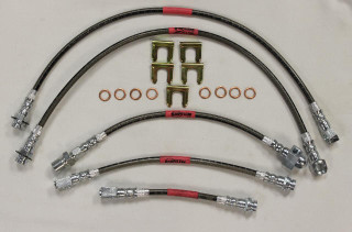 89-92 Camaro Z28 Front Disc & Rear Drum StopFlex Braided Brake Line KIT  (3 pc)