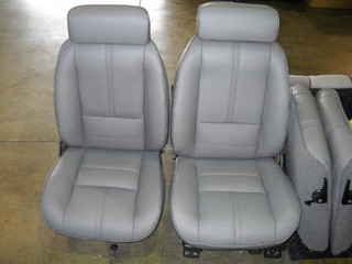 88-92 Camaro IROC Z28 RS Seat Upholstery Kit Katzkin Leather, Style with Headrest and SPLIT style Rear Seat