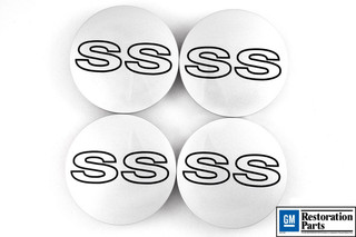 96-99 Camaro SS 5 Spoke Silver Center Caps, Set of 4