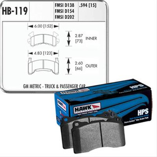 82-92 Camaro/Firebird HPS Brake Pads (Front), Hawk 