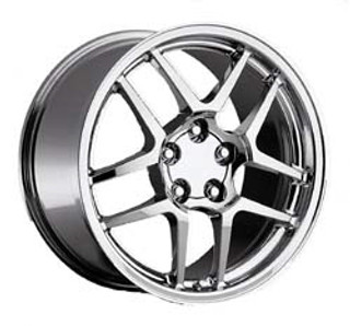 C5 Z06 Chrome 17x9.5 Wheels, Set of 4, Replica 