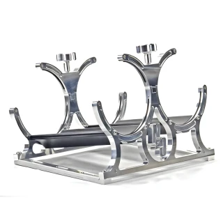 Dual Billet Heated Nitrous Bottle Bracket with Rubber Bottle Isolators, Nitrous Outlet 