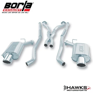 140126 2004-2007 Cadillac CTS-V 5.7L/6.0L V8 Cat-Back Exhaust System, Touring, T-304 Stainless Steel, Borla (140126) Hawks Motorsports