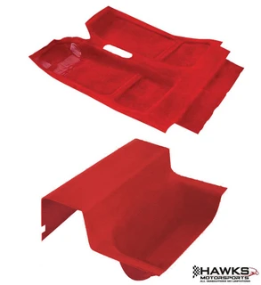 Complete molded passenger and rear cargo carpet set for a 1985-1992 Chevrolet Camaro hatchback, ACC 8285 and 8286