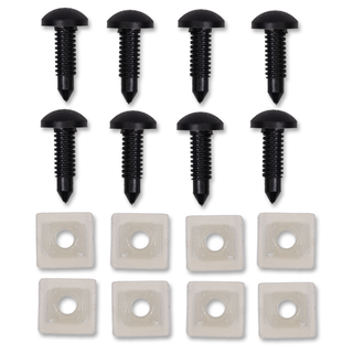 89-92 Camaro/Firebird Interior Hatch Screw and Retainer Nuts Kit (QTY. 8), Black