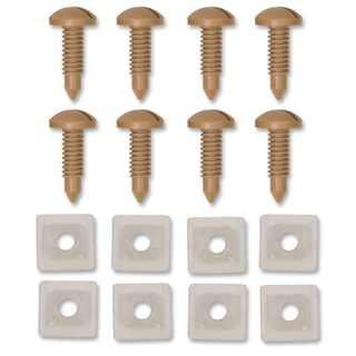 82-92 Camaro/Firebird Interior Hatch Screw and Retainer Nuts Kit (QTY. 8), Camel Tan
