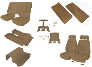 85-90 Trans Am/ Firebird Charcoal Cloth Interior Kit (Door Panels