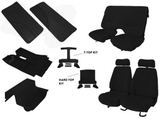 85-90 Trans Am/ Firebird Black Cloth Interior Kit (Door Panels w/ Map Pocket)