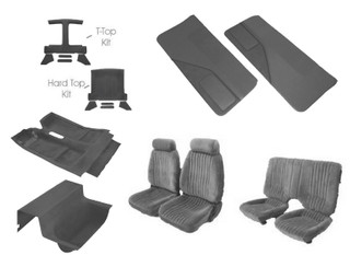 85-90 Firebird Light Charcoal Cloth Interior Kit