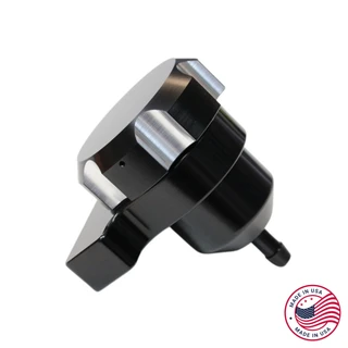 1984-2002 Camaro/Firebird Clutch Reservoir w/ Bracket & Cap, Billet Aluminum, Black, Hawks Motorsports