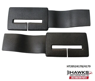  New replacement PAIR of seat belt headliner trim for 1982- 1992 Camaro / Firebird / Trans Am in BLACK