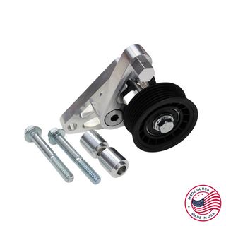 1998-2002 Camaro/Firebird, 2004-2006 GTO, 1997-2013 Corvette Solid Belt Tensioner w/ Pulley, Billet Aluminum, Hawks Motorsports