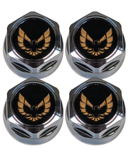 1982-1992 Trans Am Firebird 16" Wheel Center Cap, Chrome Cap with Gold Bird 78-81 style, Set of 4, Reproduction