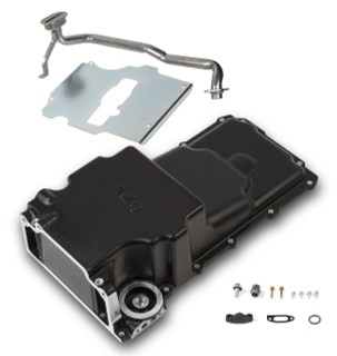 1955-87 GM/Muscle Car/Classic Car/Trucks Requiring More Clearance Oil Pan GM LS Retro-fit Carbon Black, Holley  