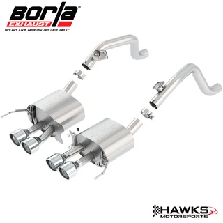 11875 2014-2019 Chevrolet Corvette Stingray C7 ATAK Axle-Back Exhaust System with AFM & NPP Valves, Borla (11875) Hawks Motorsports