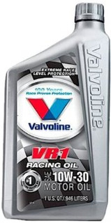 SAE 10W-30 Valvoline VR1 Racing Engine Oil, 1 Quart Bottle, Single 