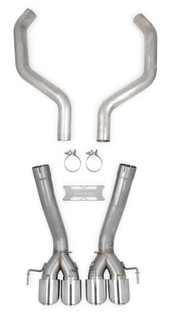 2006-2013 C6 Corvette Z06 3" Axle-Back Exhaust Kit Without Mufflers, Hooker BlackHeart 