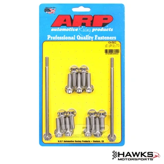 434-6902 4.8L, 5.3L, 5.7L, 6.0L, 6.2L, 7.0L LS-Series Oil Pan Bolt Kit, 12-Point, Polished Stainless Steel, ARP (434-6902) Hawks Motorsports