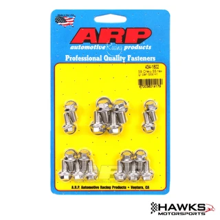 434-1802 82-92 Camaro/Firebird SBC Hex Head Stainless Steel Oil Pan Bolt Kit, ARP (434-1802) Hawks Motorsports