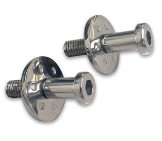 Billet Door Striker Bolts Stainless Steel - Dimples