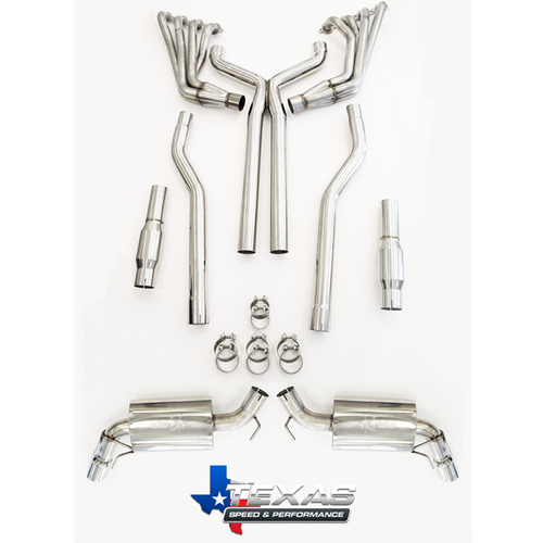 2010-2015 Camaro SS  2" Long Tube Headers, Off-Road X-Pipe w/02 Extensions, TSP