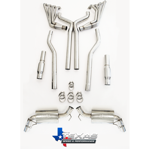 2010-2015 Camaro SS 1-7/8" Long Tube Headers, Catted X-Pipe w/02 Extensions, TSP