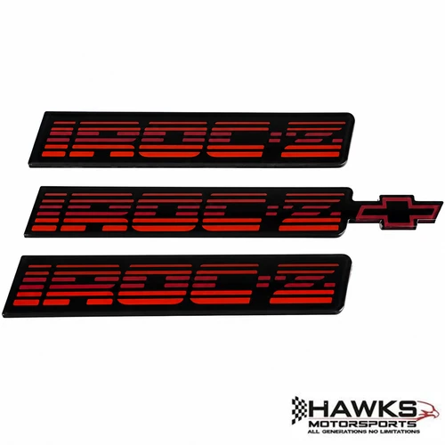 1988-90 Camaro IROC-Z Red Emblems, GM Restoration Reproduction