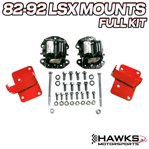 1982-1992 LSX Swap Mounting Kit, Hawks (HM-8292LSXMM2-KIT)