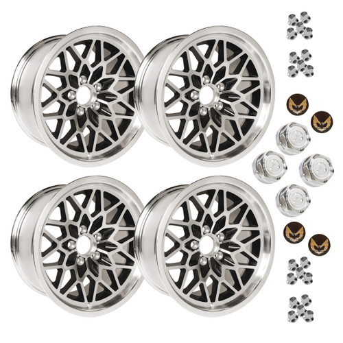 1978-81 Camaro/Firebird 17x9 Cast Aluminum Black SnowFlake Wheel Kit