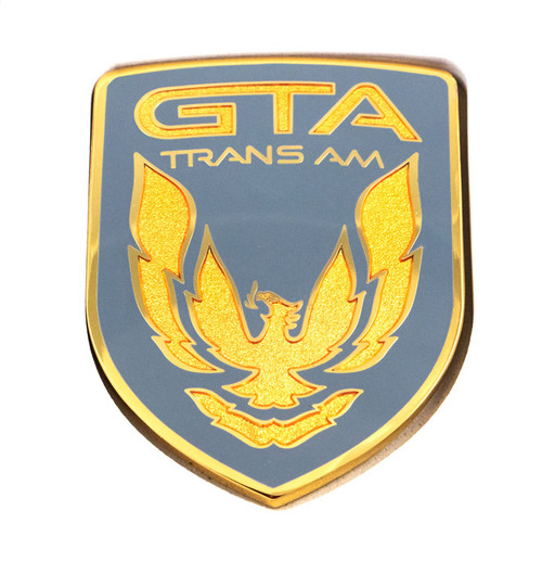 87-90 Trans Am GTA Front Bumper Emblem, Gunmetal Gray