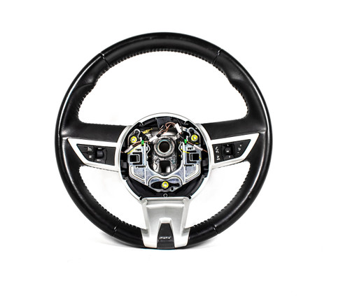 2010-2011 Camaro SS GM NOS Black Leather Steering Wheel w/Stone Stitching, OEM USED