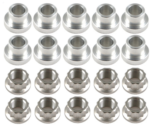  Lightweight Titanium Shank-Style Wheel Lug Nut Kit, M12 x 1.5, Set of 10