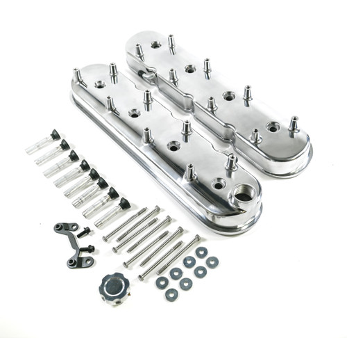 LS1, LS2, LS3, LS6, LS7, LSX Centerbolt Valve Covers Polished Aluminum, Tall