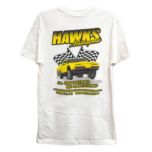 T-Shirt, Hawks Motorsports Firebird T-Shirt, White