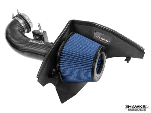 aFe Track Series carbon-fiber cold air intake with Pro 5R filter for 2016-2024 Chevrolet Camaro SS 6.2L, part 57-10005R