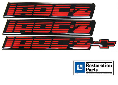 88-90 IROC-Z Camaro Red Emblem Set, New Aftermarket