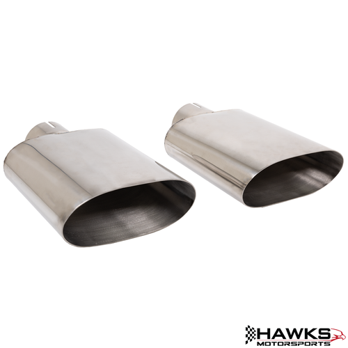 1993-2002 Camaro/Firebird GMMG-Style 304 Stainless Steel Oval Exhaust Tips, Pair, 2.5" | HTOVALTIPS