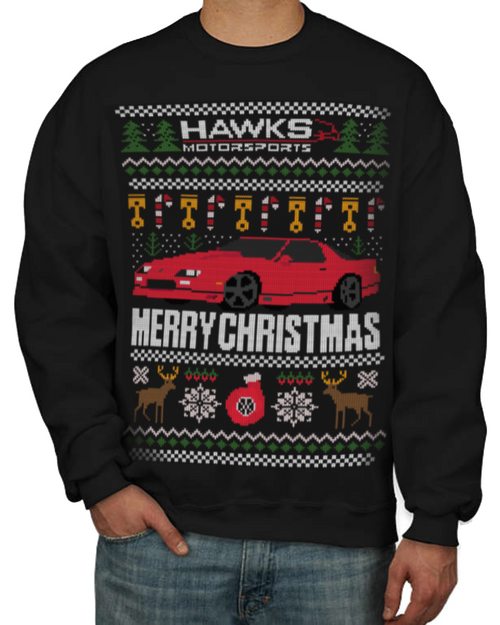 Hawks Motorsports "IROC-Z Christmas" Sweatshirt , Black