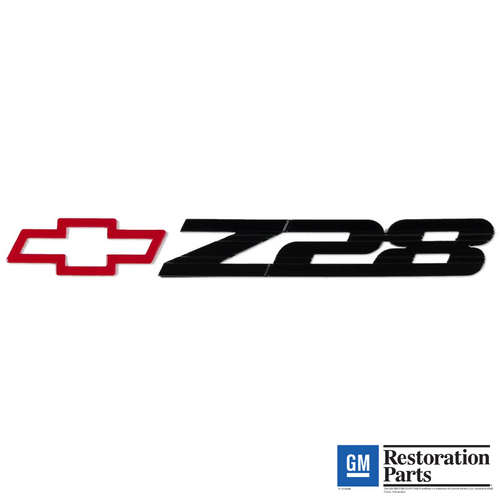 1993-2002 Camaro Z28 Rear Filler Panel Emblem w/ Bowtie, New Reproduction, Hawks Restoration Parts