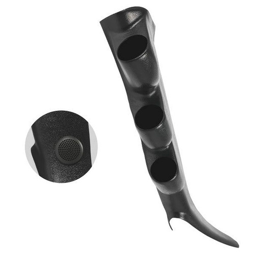 GlowShift Gauges 2000-2006 GMC Sierra Duramax Graphite Triple Pillar Gauge Pod with Speaker Cutout