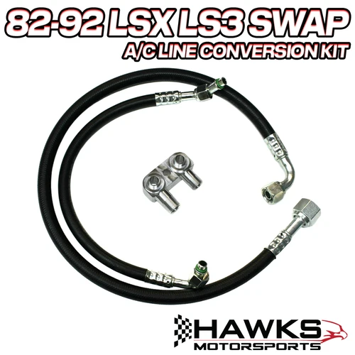 1982-1992 Camaro/Firebird LSX LS3 Conversion Swap A/C Line Kit, Hawks ( AA2593-LS3KT)