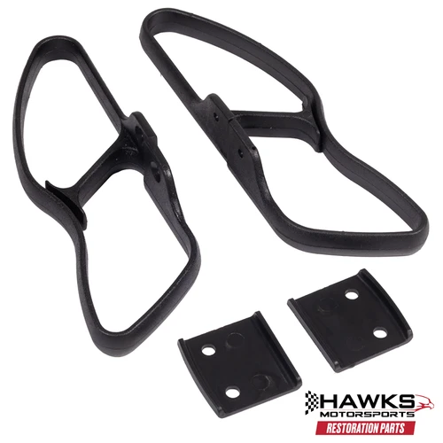 1990-1992 Camaro / Firebird Seat Belt Shoulder Guides, Pair, Black, New Reproduction, Hawks Restoration Parts