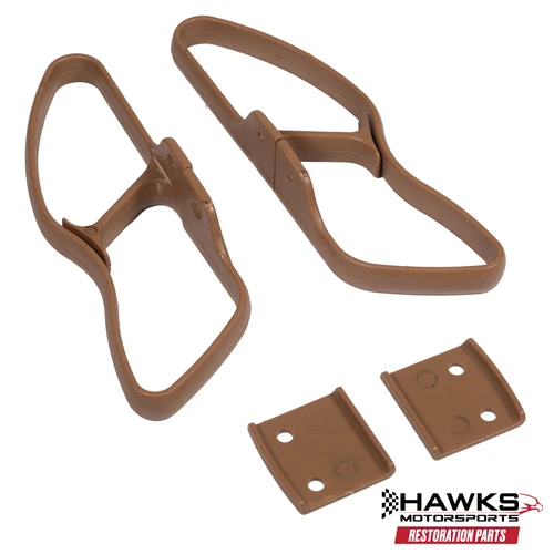 1990-1992 Camaro / Firebird Seat Belt Shoulder Guides, Pair, Beechwood, New Reproduction, Hawks Restoration Parts