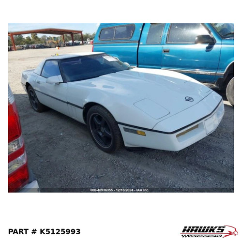 Front right three-quarter view of 1989 Chevrolet Corvette donor parts car, stock K5125993