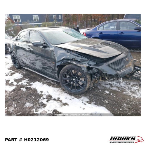 Front right three-quarter view of 2017 Cadillac CTS-V sedan donor parts car, stock H0212069