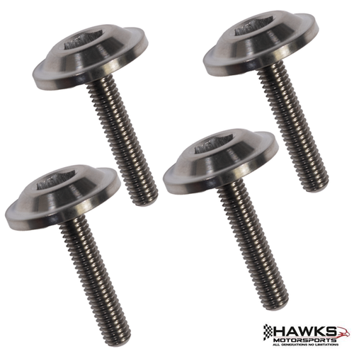 1998-2002 Camaro/Firebird Titanium Lower Air Box Hardware Kit, Silver Finish, Set of 4, Hawks Motorsports